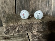 Duchamp Stop Go Cufflinks Traffic Lights Signals Novelty