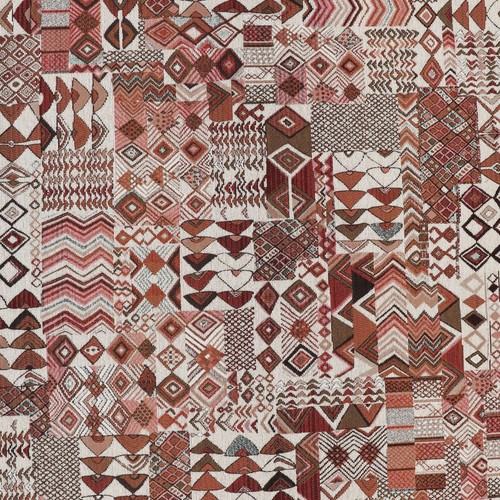 Red patchwork upholstery - red,