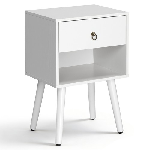 White bedside tables - white,