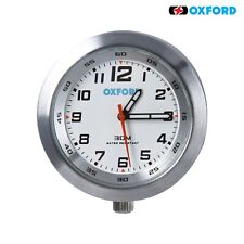 Oxford Analogue Motorcycle Motorbike ATV Clock Silver Scooter Water Resistant