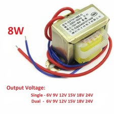 8W Input 220V 50Hz AC Power Transformer Single&Dual Output 6V/9V/12V/15V/18V/24V