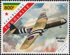 WWII 1944 Market Garden AIRSPEED HORSA AS.51 Glider Aircraft Stamp (2019 Togo)