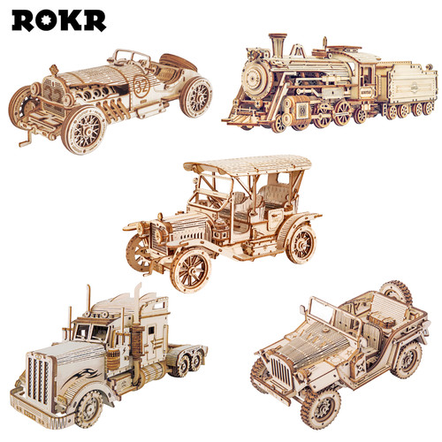 Rokr cars wooden puzzle - rokr,