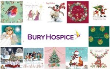 Bury Hospice Charity Christmas Cards Packs of 10 inc Envelopes- Many Designs NEW