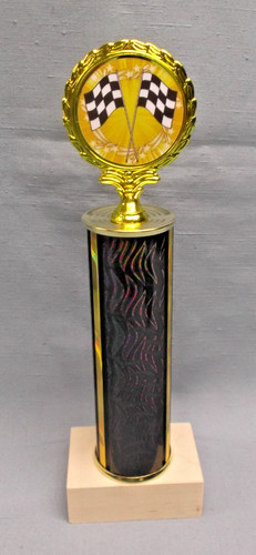 Racing trophy black award - racing,