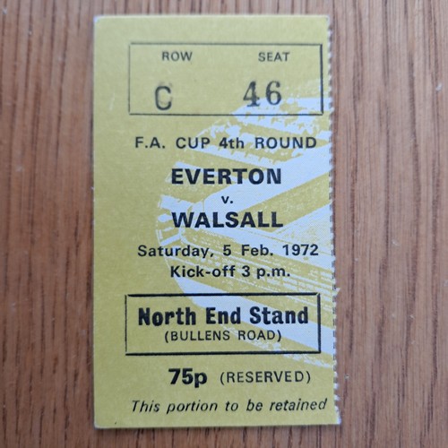 Ticket stub everton v - ticket, stub: