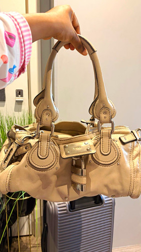 Chloé beige pebbled leather - chloé,