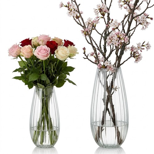 Tall fluted glass - fluted,