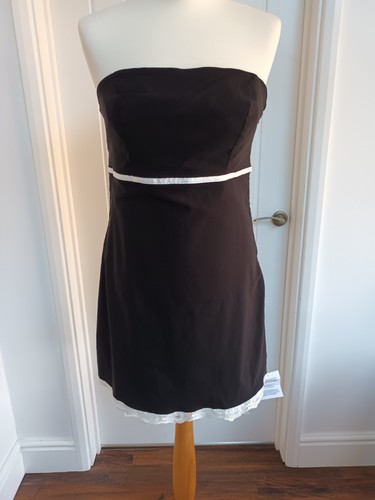 Black strapless mini - strapless, dress
