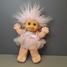 Troll Ballerina Doll 12" Russ Berrie Plush Tutu Vintage