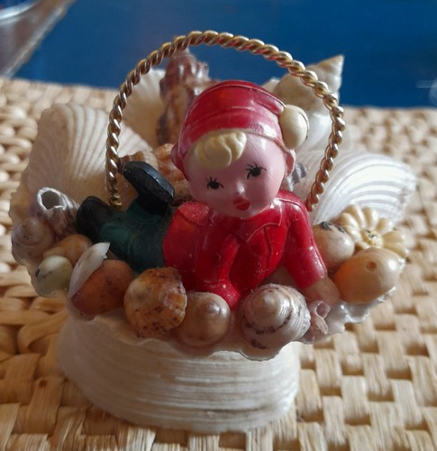 Vintage kitsch pixie seashell - vintage,