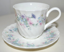 Wedgwood 'Angela' Cup and Saucer- Vintage bone china cup- Floral Beautiful GC