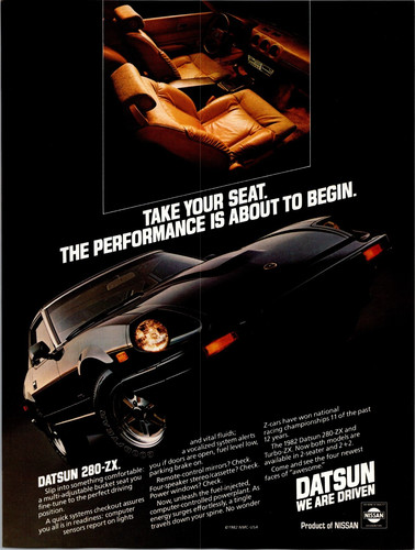 1982 datsun 280 zx print - •,