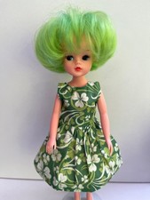 OOAK Reroot Green Vintage Sindy Doll Jolly Dolly Shop Dress No Stand