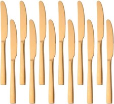 Gold Dessert Knives 12 Pack
