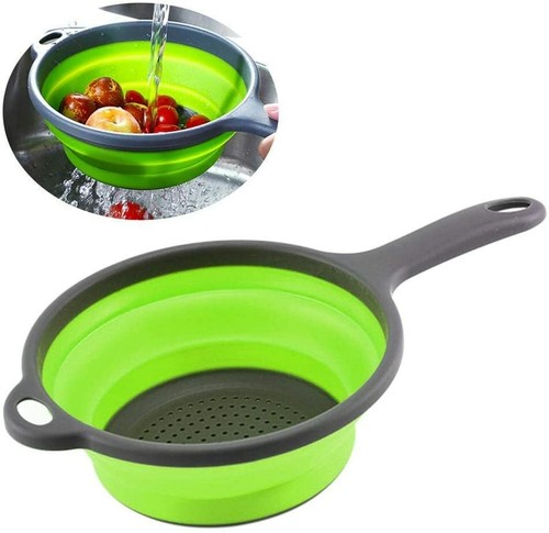 Collapsible silicone colander - collapsible,