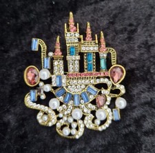 Disney Castle Themed Brooch Vintage Inspired Jewellery Gift Magical