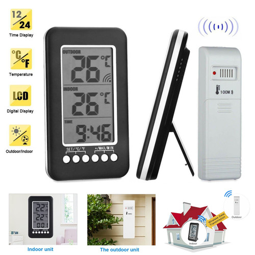 Lcd digital thermometer clock - lcd,