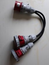 32amp 3-phase plug to twin 32amp sockets.