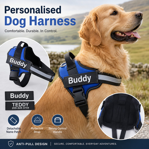 Personalised dog harness - personalised,