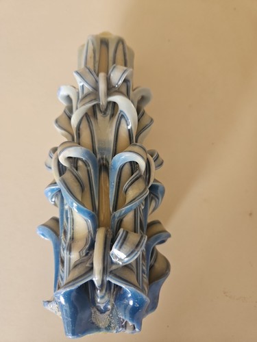Vintage 1970s swirly candle - swirly,