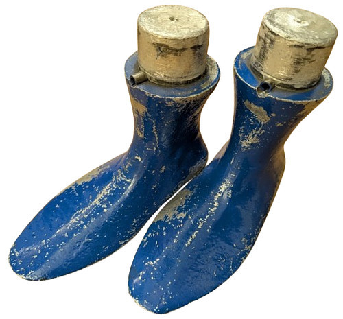 Vintage metal shoe lasts - shoe,