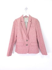 Joules Jacket Size 8 Pink Tweed Blazer Horatia Country Hacking Donegal Flecked