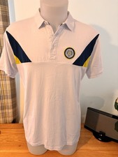 Leeds United Crest Classic Polo Shirt Official Merchandise Size L 21In Pit 2 Pit