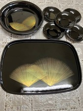 Black lacquer tray (square