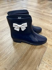 Mel By Melissa Navy/White Ankle Boot Wellies Wellingtons Womens UK Size 4