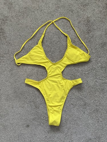 Bright yellow cut - yellow, strappy