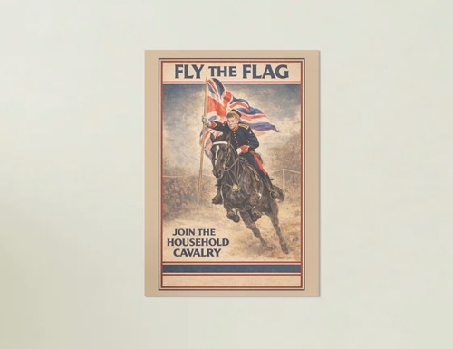 Household cavalry fly the - fly, flag