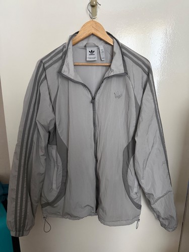Adidas mens white windbreaker - white,