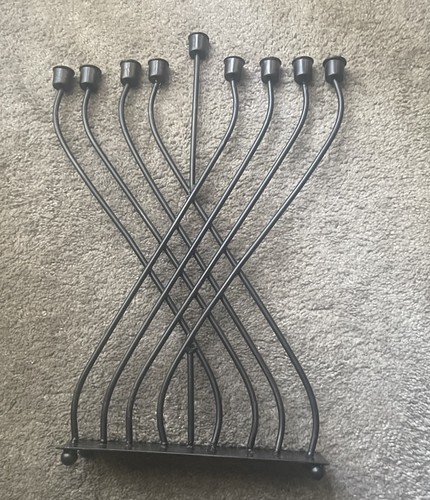 Large modern metal black - 19”,