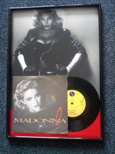 MADONNA. LIVE TO TELL  DISPLAY  FRAMED  16 X 12 INS .READY TO HANG