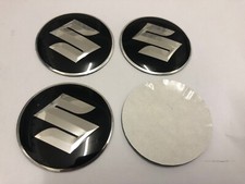 4x Sticker Caps 56mm For Suzuki Centre Hub Wheel Cap Emblem Sticker Black Silver