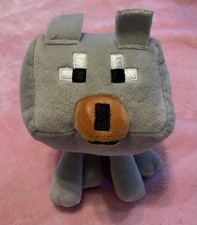 Minecraft Gray Baby Wolf Dog