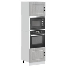  Oven Cabinets Kitchen Cabinet Oven Unit 2 pcs Lucca Engineered Wood vidaXL
