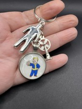 Fallout Game Novelty Theme 3 Charms Hazmat Suit,Gun & Spanner Charm