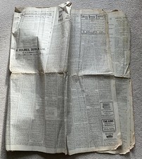 THE IRISH TIMES TITANIC APRIL 16 1912 Early info ORIGINAL V RARE PART NEWSPAPER