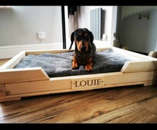 Wooden Dog Bed PERSONALISED