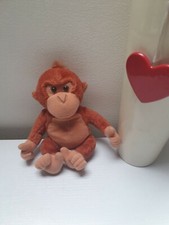 Vintage Cute Baby Monkey Orangutan Soft Plush Toy Cuddling Approx 7" Tall 1509
