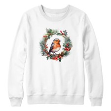 Festive christmas robin - robin, jumper