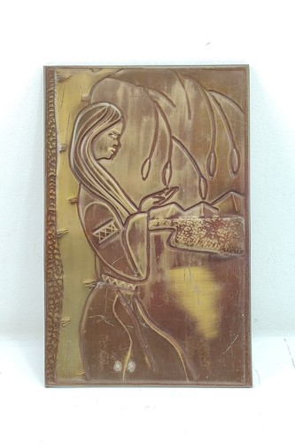 Vintage bronze relief - vintage,