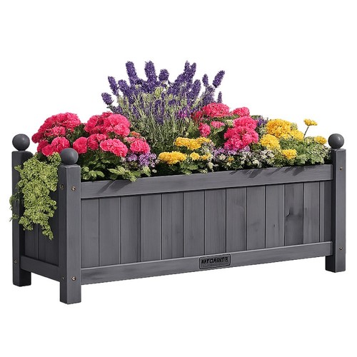 Wooden garden planter - garden,