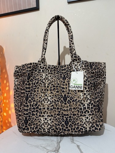 Ganni leopard large canvas - ganni,