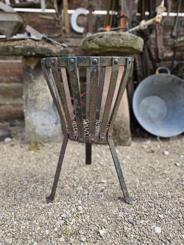 Antique wrought iron fire - iron,