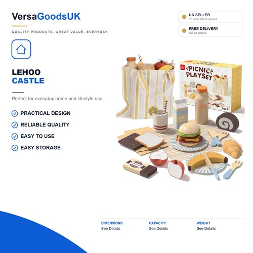 Lehoo castle wooden play food - play,
