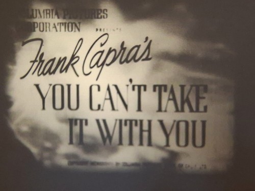 You cant take with - you, it