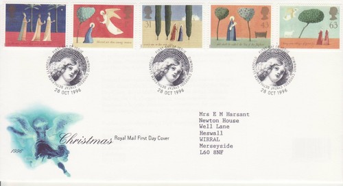 Stamps first day cover xmas - gb,